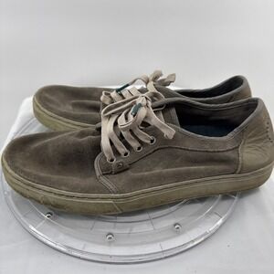 Satorisan Olive Gray Suede Leather Lace Up Sneakers - Size 44